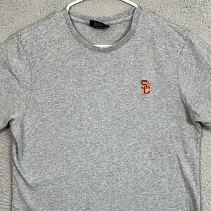 USC Trojans Team Trojan T-Shirt Mens Medium Gray Short Sleeve Tee Crewneck EUC